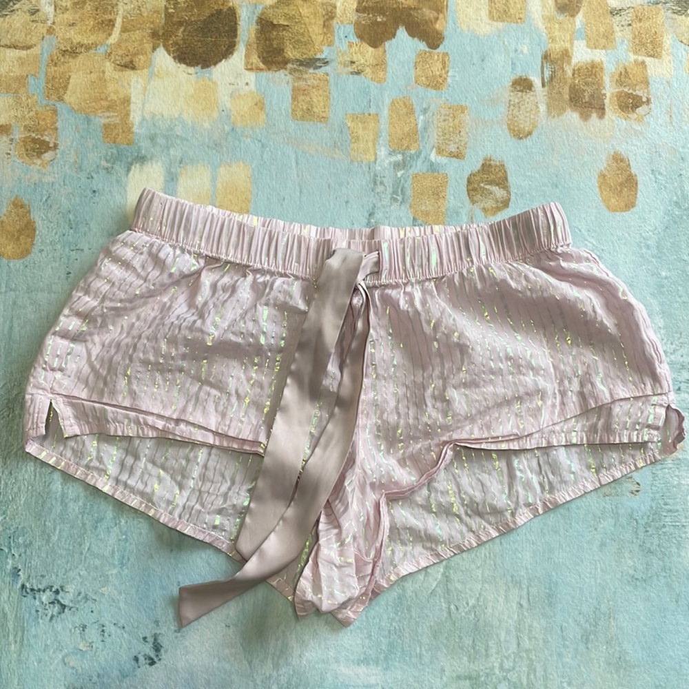 NWOT Victoria’s Secret Shimmer Stripe cotton shorts size XS